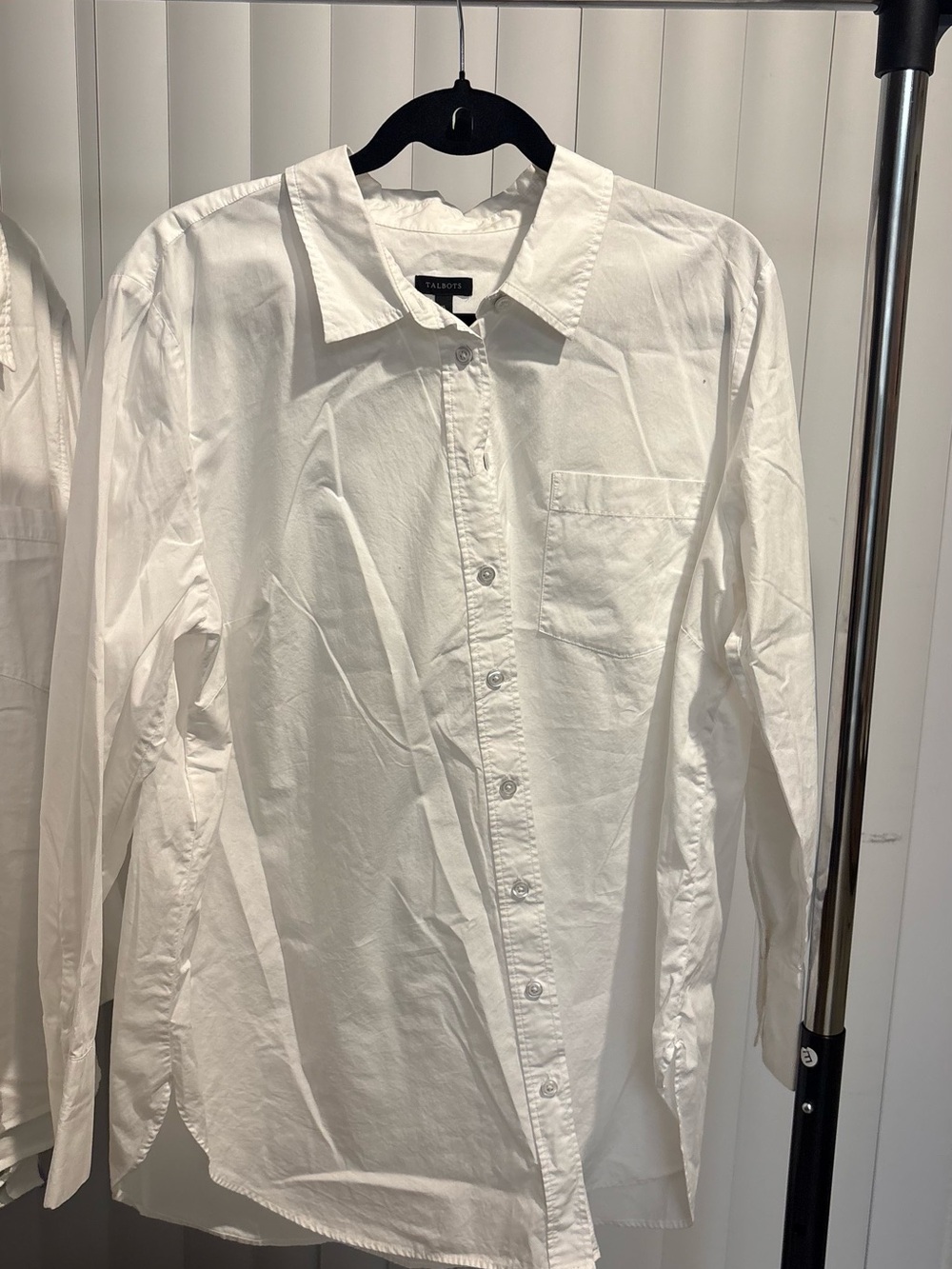 Talbots White women’s Long-Sleeve Button Shirt
